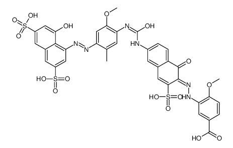 3-[[1-hydroxy-6-[[[[4-[(8-hydroxy-3,6-disulpho-1-naphthyl)azo]-2-methoxy-5-methylphenyl]amino]carbonyl]amino]-3-sulpho-2-naphthyl]azo]-p-anisic acid Structure