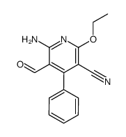 2-amino-5-cyano-6-ethoxy-4-phenylpyridine-3-carbaldehyde结构式