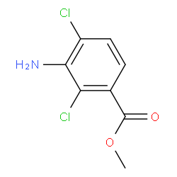 3-氨基-2,4-二氯苯甲酸甲酯结构式