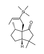 (3aR*,6R*,6aR*)-hexahydro-3,3,6-trimethyl-6a-<(E)-2-(trimethylsilyl)-2-butenyl>-1(2H)-pentalenone Structure