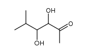 3,4-dihydroxy-5-methylhexan-2-one Structure