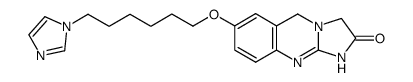 7-<6-(N-imidazolyl)hexyloxy>-1,2,3,5-tetrahydro-2-oxo-imidazo<2,1-b>quinazoline Structure