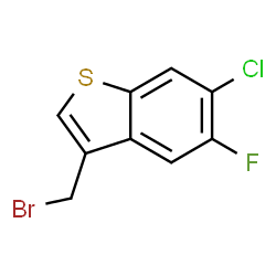 3-BROMOMETHYL-6-CHLORO-5-FLUORO-BENZO[B]THIOPHENE Structure