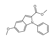 methyl 5-methoxy-1-phenylindole-2-carboxylate结构式