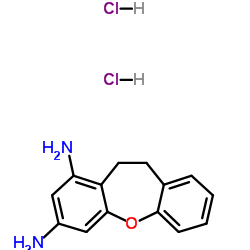 10,11-Dihydrodibenzo[b,f]oxepine-1,3-diamine dihydrochloride Structure