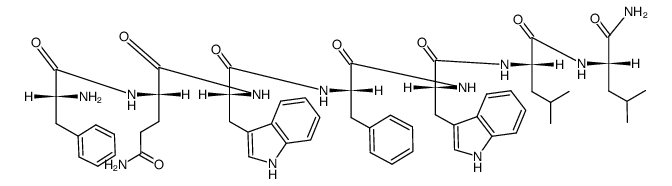 D-Phe-Gln-D-Trp-Phe-D-Trp-Leu-Leu-NH2 Structure