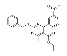 1,4-dihydro-6-methyl-4-(3-nitrophenyl)-2-[(phenylmethyl)thio]-5-pyrimidinecarboxylic acid,ethyl ester Structure