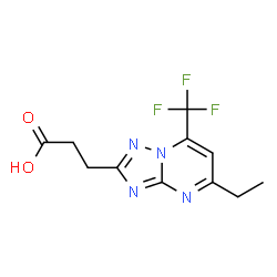 3-[5-Ethyl-7-(trifluoromethyl)-[1,2,4]triazolo[1,5-a]pyrimidin-2-yl]propanoic acid Structure