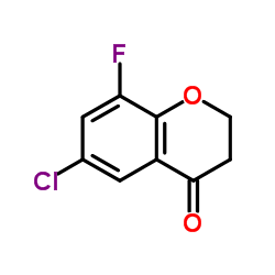 6-CHLORO-8-FLUOROCHROMAN-4-ONE Structure