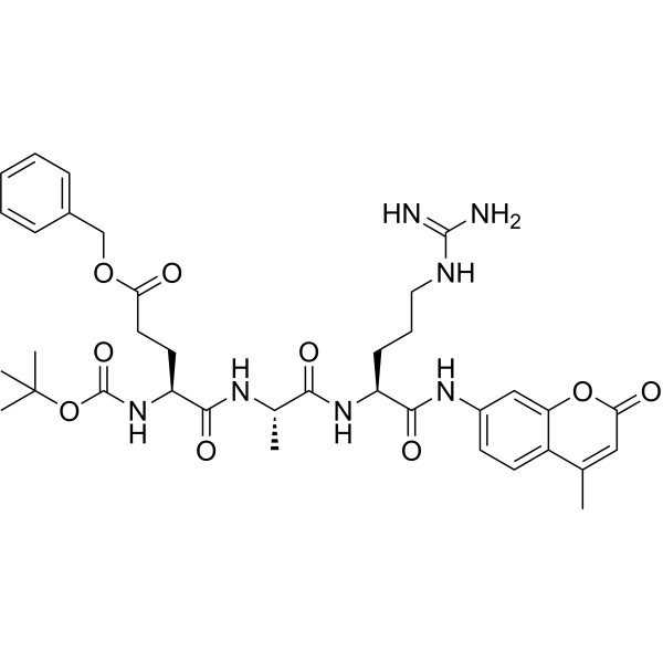 boc-glu(obzl)-ala-arg-mca structure