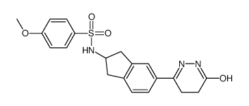 4-methoxy-N-[5-(6-oxo-4,5-dihydro-1H-pyridazin-3-yl)-2,3-dihydro-1H-inden-2-yl]benzenesulfonamide Structure