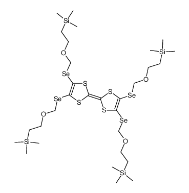 4,5,4',5'-Tetrakis-(2-trimethylsilanyl-ethoxymethylselanyl)-[2,2']bi[[1,3]dithiolylidene]结构式