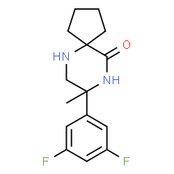 8-(3,5-二氟苯基)-8-甲基-6,9-二氮杂螺[4.5]癸烷-10-酮结构式