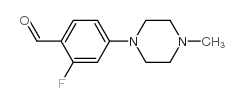 2-氟-4-(4-甲基-1-哌嗪基)苯甲醛结构式