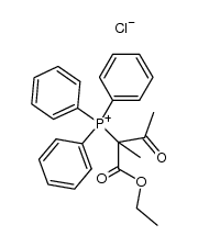 (1-ethoxy-2-methyl-1,3-dioxobutan-2-yl)triphenylphosphonium chloride Structure