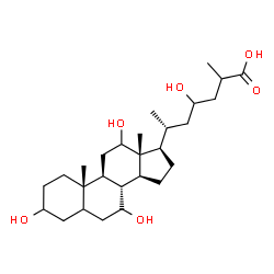 3,7,12,23-tetrahydroxycholestanoic acid structure