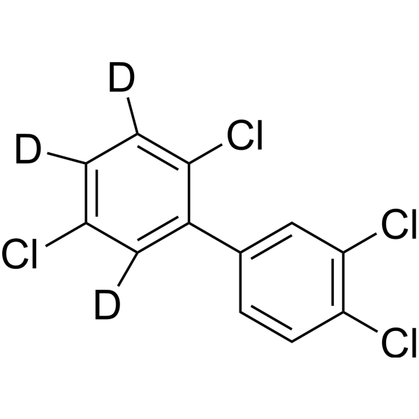 2,3′,4′,5-Tetrachlorobiphenyl-3,4,6-d3 Structure