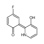 4-fluoro-6-(3-hydroxy-1H-pyridin-2-ylidene)cyclohexa-2,4-dien-1-one结构式