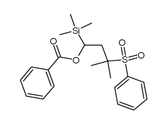 3-benzenesulfonyl-3-methyl-1-trimethylsilyl-butan-1-ol benzoate Structure