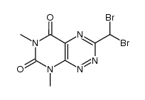 3-(dibromomethyl)-6,8-dimethylpyrimido[5,4-e][1,2,4]triazine-5,7(6H,8H)-dione结构式