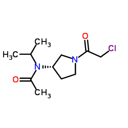 N-[(3S)-1-(Chloroacetyl)-3-pyrrolidinyl]-N-isopropylacetamide Structure