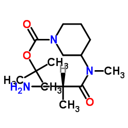 2-Methyl-2-propanyl 3-[alanyl(methyl)amino]-1-piperidinecarboxylate Structure