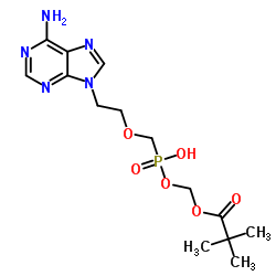 ((((2-(6-Amino-9H-purin-9-yl)ethoxy)methyl)(hydroxy)phosphoryl)oxy)methyl pivalate Structure