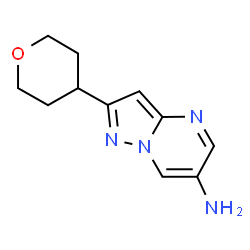 2-(Tetrahydro-2H-pyran-4-yl)pyrazolo[1,5-a]pyrimidin-6-amine结构式