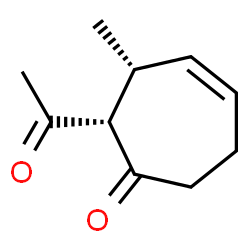 4-Cyclohepten-1-one, 2-acetyl-3-methyl-, cis- (9CI) structure