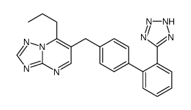 2-propyl-3-[[4-[2-(2H-tetrazol-5-yl)phenyl]phenyl]methyl]-1,5,7,9-tetr azabicyclo[4.3.0]nona-2,4,6,8-tetraene Structure