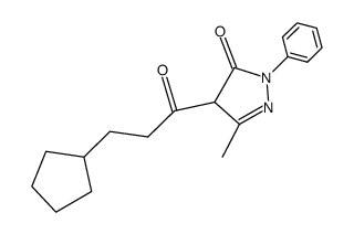 4-(3-cyclopentylpropanoyl)-3-methyl-1-phenylpyrazol-5-one Structure