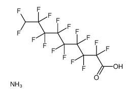 ammonium 2,2,3,3,4,4,5,5,6,6,7,7,8,8,9,9-hexadecafluorononan-1-oate structure