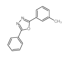 2-(3-methylphenyl)-5-phenyl-1,3,4-oxadiazole结构式