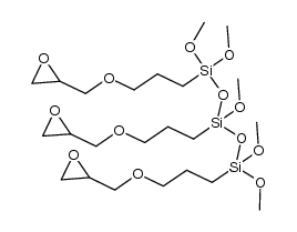 1,1,3,5,5-pentamethoxy-1,3,5-tris(3-(oxiran-2-ylmethoxy)propyl)trisiloxane Structure