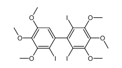 2,2',6-Trijod-3,3',4,4',5,5'-hexamethoxy-biphenyl Structure