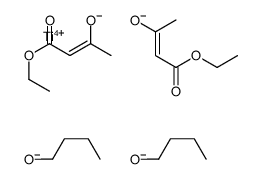 dibutoxybis(ethyl acetoacetato-O1',O3)titanium structure