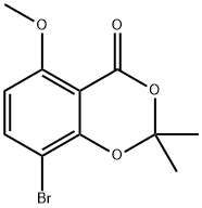 8-Br-5-MeO-2,2-dimethyl-4H-1,3-benzodioxin-4-one结构式