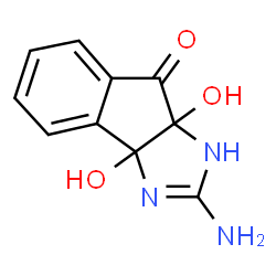 3a,8a-dihydroxy-2-imino-2,3,3a,8a-tetrahydroindeno(1,2-d)i Structure