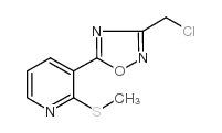 3-[3-(CHLOROMETHYL)-1,2,4-OXADIAZOL-5-YL]-2-(METHYLTHIO)PYRIDINE Structure