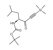 (S)-4-(tert-butoxycarbonylamino)-6-methyl-1-trimethylsilylhept-1-yn-3-one Structure