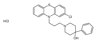 1-[3-(2-chlorophenothiazin-10-yl)propyl]-4-phenylpiperidin-4-ol,hydrochloride Structure