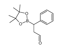 3-苯基-3-(4,4,5,5-四甲基-1,3,2-二噁硼烷-2-基)丙醛结构式