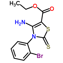 Ethyl 4-amino-3-(2-bromophenyl)-2-thioxo-2,3-dihydro-1,3-thiazole-5-carboxylate结构式