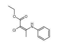 ethyl 2-chloro-3-(phenylamino)but-2-enoate Structure