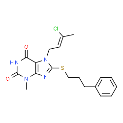 7-[(2Z)-3-chlorobut-2-en-1-yl]-3-methyl-8-[(3-phenylpropyl)sulfanyl]-3,7-dihydro-1H-purine-2,6-dione picture