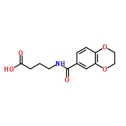 4-[(2,3-DIHYDRO-BENZO[1,4]DIOXINE-6-CARBONYL)-AMINO]-BUTYRIC ACID Structure