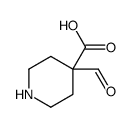 4-Piperidinecarboxylic acid, 4-formyl- (9CI) picture