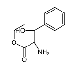 ethyl (2S)-2-amino-3-hydroxy-3-phenylpropanoate结构式