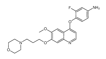 3-Fluoro-4-{[6-methoxy-7-(3-morpholinopropoxy)-4-quinolyl]oxy}-aniline结构式