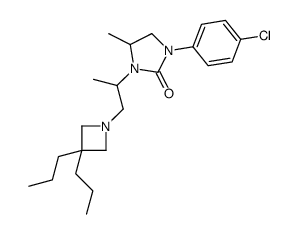 1-(4-chlorophenyl)-3-[1-(3,3-dipropylazetidin-1-yl)propan-2-yl]-4-methylimidazolidin-2-one Structure